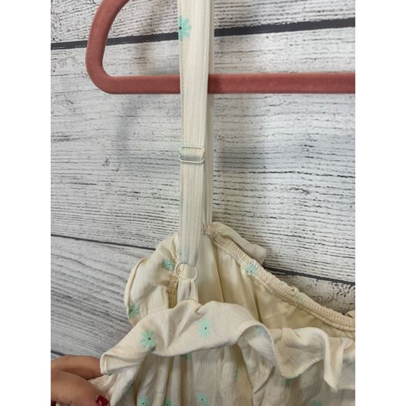 Torrid Plus Size White Cream Floral Crinkle Gauze Shirred Bodice Midi Dress 4X - Picture 8 of 11